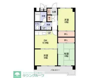 川端ハイツ(3DK/3階)の間取り写真