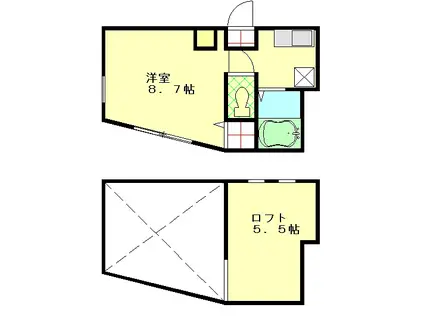 アルテ馬堀海岸(ワンルーム/1階)の間取り写真