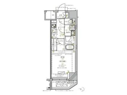 ディアレイシャス西武柳沢(1K/4階)の間取り写真