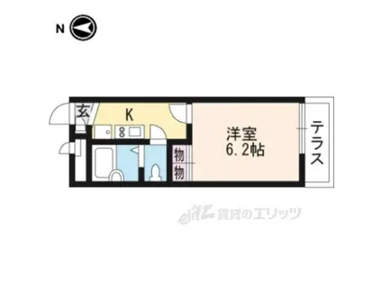 レオパレスMS(1K/1階)の間取り写真