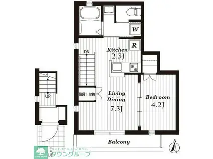 ルミナス桜台(1LDK/2階)の間取り写真