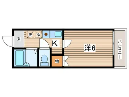 トーヤⅠ(1K/1階)の間取り写真