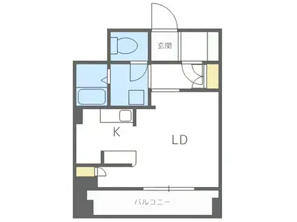 ラフィーネ本郷(1K/4階)の間取り写真