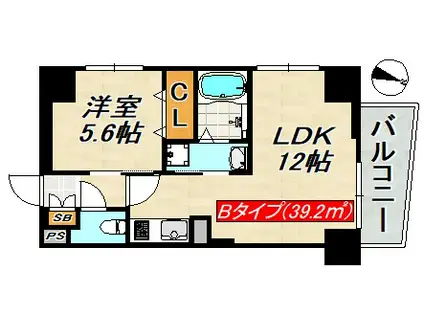 SDグランツ新神戸ステーションフロント(1LDK/10階)の間取り写真