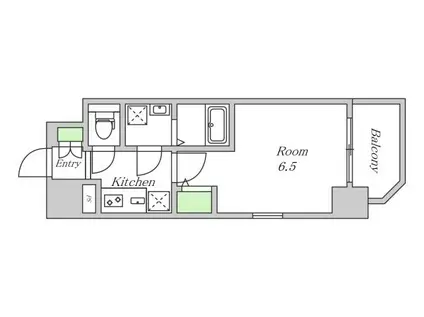 エスリ―ド新福島(1K/9階)の間取り写真