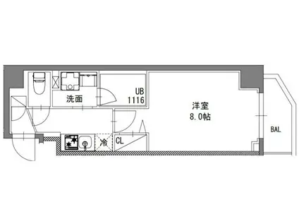 SーRESIDENCE東陽町FELIZ(1K/5階)の間取り写真