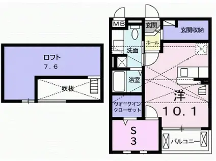 伊豆箱根鉄道駿豆線 三島二日町駅 徒歩2分 2階建 築16年(ワンルーム/2階)の間取り写真