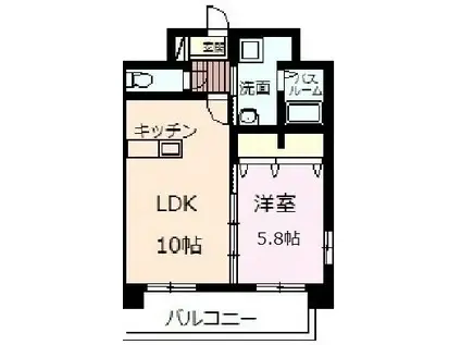 シェヌー白山(1LDK/2階)の間取り写真