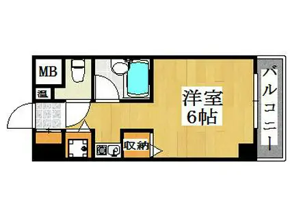 YKハイツ松の内(1K/5階)の間取り写真