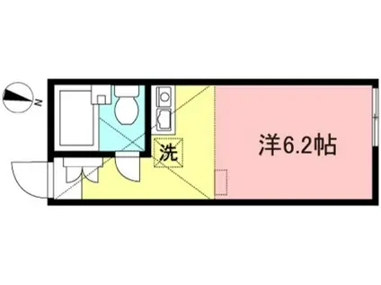 ユナイト八丁畷Bフランクリン(ワンルーム/1階)の間取り写真