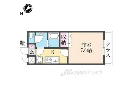 シャトーグリーン2(1K/2階)の間取り写真