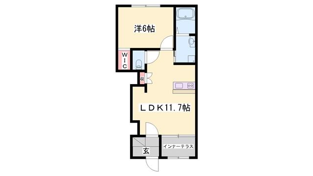 リッツ・グランディールII(1LDK/1階)の間取り写真