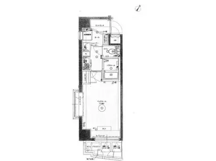 アヴァンツァーレ横浜子安(1K/9階)の間取り写真