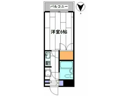 アビタシオン根岸II(1K/3階)の間取り写真