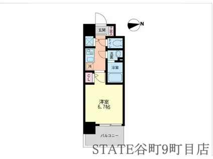 サンセリテ至誠会松崎町(1K/2階)の間取り写真