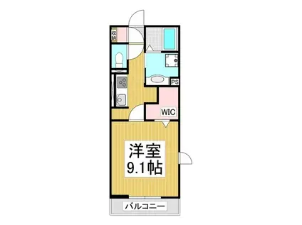 コンフォーティア駒ヶ根II A棟(1K/1階)の間取り写真