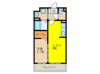 SOPHIA TOKUNAGA III(1LDK/4階)の間取り写真
