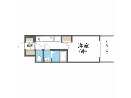 GM難波ウエストD.C(1K/7階)の間取り写真