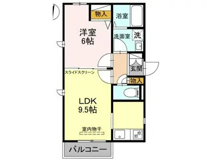 サンクレール(1LDK/1階)の間取り写真