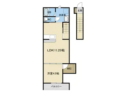 サンハイム寺尾駅B(1LDK/2階)の間取り写真