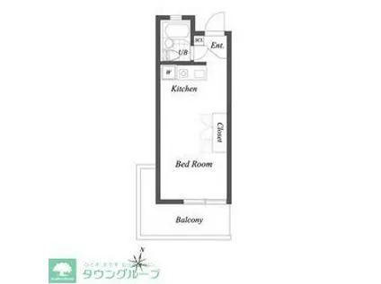 DELCCS鷺ノ宮(ワンルーム/4階)の間取り写真