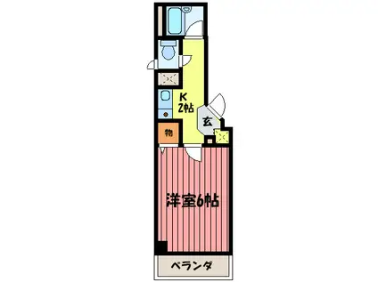 エトワールヴィル―R深江駅前(1K/3階)の間取り写真