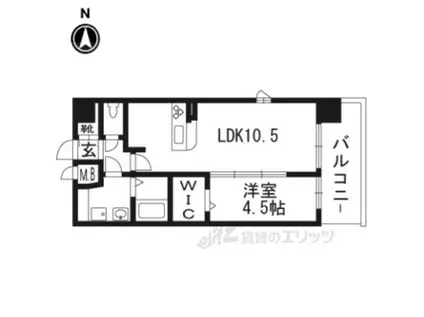 プレサンス京都鴨川(1LDK/7階)の間取り写真