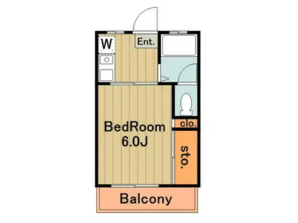 第2永山コーポ(1K/1階)の間取り写真