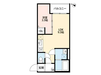 T.A海運町III A棟(1LDK/3階)の間取り写真