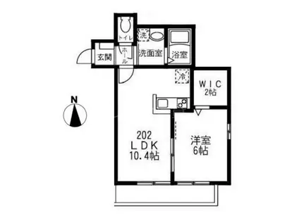 クレスタ(1LDK/2階)の間取り写真