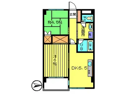 レジデンス88(2DK/3階)の間取り写真