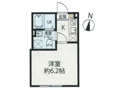 PENNY LANE(1K/2階)の間取り写真