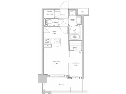 ネストピア博多グランドステージIII(1LDK/5階)の間取り写真