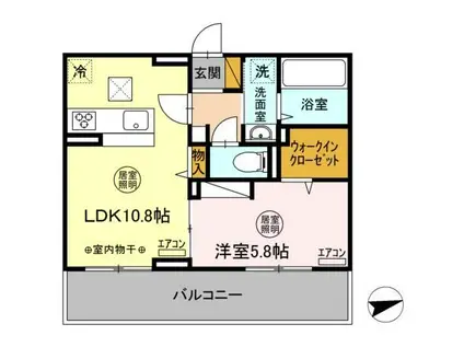 LUMINOUS(1LDK/1階)の間取り写真