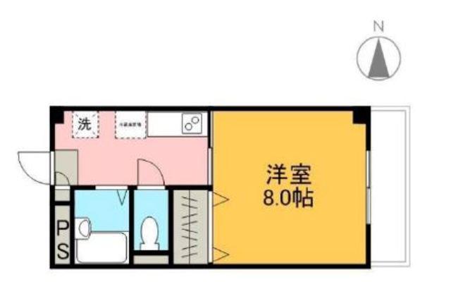 竹内ビル(1K/3階)の間取り写真