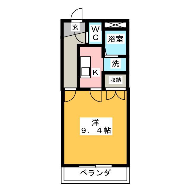 セントラルヒルズ二番館(1K/2階)の間取り写真
