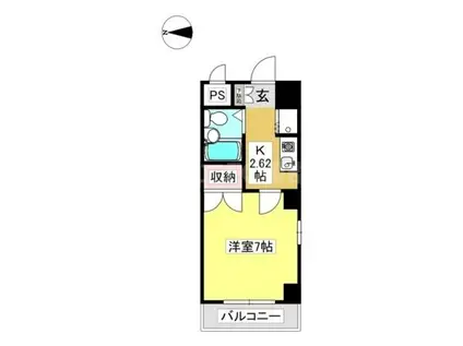 ライフイン幸田(1K/4階)の間取り写真