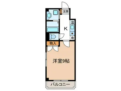 パークハイム中道(1K/7階)の間取り写真