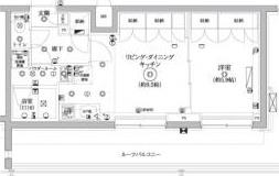 セジョリ鵜の木(1LDK/4階)の間取り写真