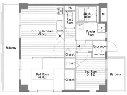 加藤ビル(2DK/3階)の間取り写真