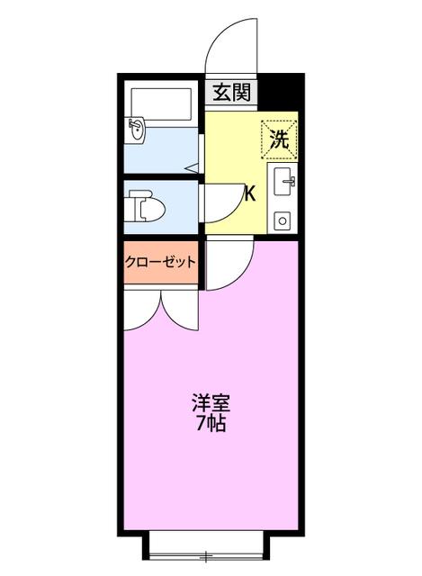 SAJA-GREENFIELD(1K/1階)の間取り写真