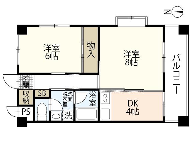 F GARDEN 厚生町 II(2K/2階)の間取り写真
