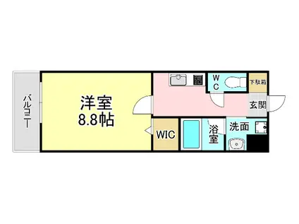 ラ・フェリス城野(1K/5階)の間取り写真