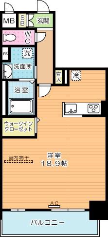 シズカビルディング白銀(ワンルーム/6階)の間取り写真