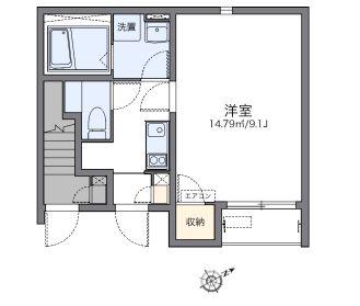 レオネクストヒルズ KSM(1K/1階)の間取り写真