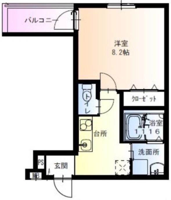 フジパレス鳳駅西V番館(1K/1階)の間取り写真