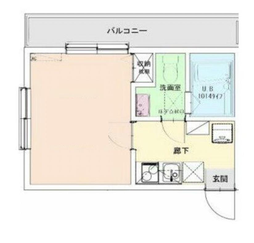 S-HARBER LAGOON屏風浦(1K/1階)の間取り写真