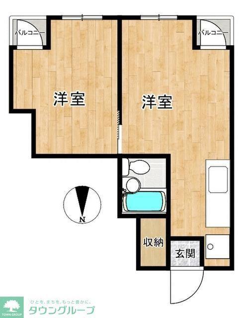 ファーストメゾン毛呂(1LDK/3階)の間取り写真
