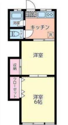池袋寿荘(2K/1階)の間取り写真