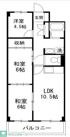 第3千代田マンション(3LDK/3階)の間取り写真